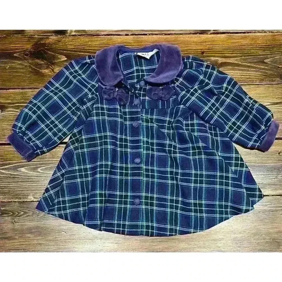 Good Lad Other - Vintage Good Lad of Philadelphia Toddler Girl Dress Button Up Purple Plaid Size?
